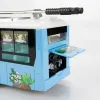 A cartoon dual-saving electric vehicle model with sound, light and rebound force that can open the door Item Picture